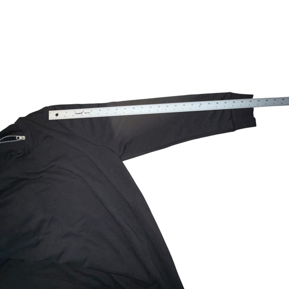 LANE BRYANT LIVI Zipper Split Neck Cowl Sweater - Black Plus 14/16 - Picture 10 of 11